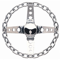 Classic Chain Wheel Chrome Finish 4-Spoke 11" Diameter 3-1/2" Dish