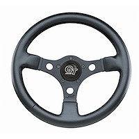 Formula GT Steering Wheel [12 in. Diameter, Black Spokes, Black Hand Grip]