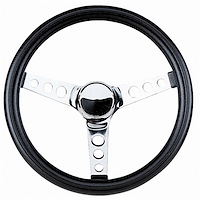 Black Foam Grip Steering Wheel 12-1/2" Diameter