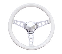 838W Classic Steering Wheel [13.5 in., White Grip]