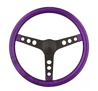 Metal Flake Wheel [15 in. Diameter, Black Spokes, Purple/Black Grip]