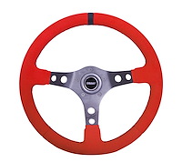 8515 Steering Wheel, Race Red Ultrasuede Wheel 