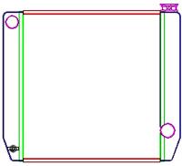 ClassicCool Universal Fit Radiator Single Pass Crossflow Design 22" x 19" with No Options