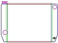 ClassicCool Universal Fit Radiator Single Pass Crossflow Design 22" x 15.50" with Straight Outlet