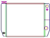 ClassicCool Universal Fit Radiator Dual Pass Crossflow Design 22" x 15.50" for LS Swap