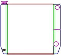 ClassicCool Universal Fit Radiator Dual Pass Crossflow Design 22" x 19" with Straight Outlet