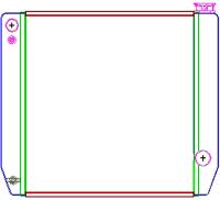 MegaCool Universal Fit Radiator Single Pass Crossflow Design 22" x 19" for LS Swap