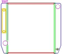 MegaCool Universal Fit Radiator Single Pass Crossflow Design 22" x 19" with Transmission Cooler