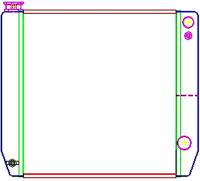 MegaCool Universal Fit Radiator Dual Pass Crossflow Design 22" x 19" for LS Swap