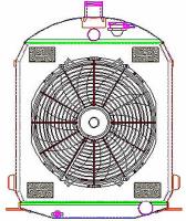 ExactFit Radiator ComboUnit for 1928-1929 Model A with Early GM Engine; Dummy Filler Neck & Hood Rod Options