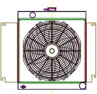 ExactFit Radiator ComboUnit for 1970-1972 Chrysler A Body Dart, Demon, Duster, Scamp, & Valiant with 318 & A/C
