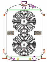 ExactFit Radiator ComboUnit for 1930-1931 Model A with Early GM Engine; Dummy Filler Neck & Hood Rod Options
