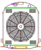 ExactFit Radiator ComboUnit for 1928-1929 Model A with Late Ford Small Block and Big Block; with Hood Rod Bracket