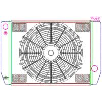 MegaCool ComboUnit Universal Fit Radiator and Fan Single Pass Crossflow Design 24" x 15.50" for LS Swap