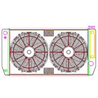 MegaCool ComboUnit Universal Fit Radiator and Fan Single Pass Crossflow Design 31" x 15.50" for LS Swap with Cooler