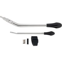 Short Column Lever Kit for 1955-1957 Chevy Bel Air w/Original Automatic Column [Chrome, Black Knobs]