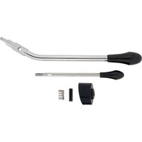 Short Column Lever Kit for 1959-1960 Chevy Impala w/Original Automatic Column [Chrome, Black Knobs]