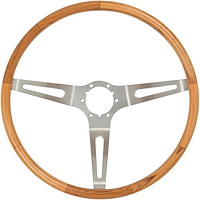 RP20034 Original-Style 15 in. Steering Wheel for 1963-1967 Chevy Corvette [Teak Wood]