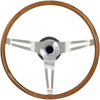 RP20035 Original-Style 15 in. Steering Wheel for 1969-1972 Chevy [Teak Wood]