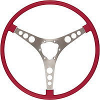 RP20038 Original-Style 15 in. Steering Wheel for 1956-1962 Chevy Corvette [Signet Red]