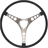 RP20040 Original-Style 15 in. Steering Wheel for 1956-1962 Chevy Corvette [Charcoal]