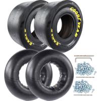 14" Tread Width Drag Slick and Tube Kit Includes: (2) 31" x 14"-15 Drag Slicks