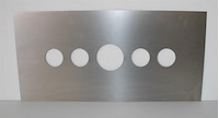 DS301-ALU Dash Panel Insert, Universal, Aluminum, Left & Right Gauges, Center Speedometer