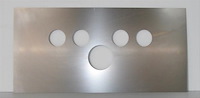 DS305-STA Dash Panel Insert, Universal, Stainless Steel, Gauges Left & Right Over Center Speedometer