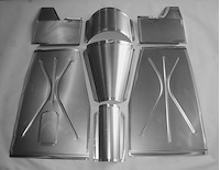 FD133 Floorboard Kit for 1935-1940 Ford Passenger Car, Front, To Fit Big Block Firewall