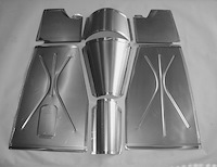 FD134 Floorboard Kit for 1935-1940 Ford Passenger Car, Front, To Fit Small Block Firewall