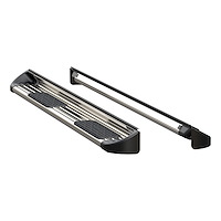 480744-581444 Polished Stainless Steel Side Entry Steps Fits Select Chevy Silverado, GMC Sierra Crew Cab