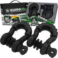 G-SHACK-2 3/4 in. D-Ring Shackle Set [Black, Set of 2]