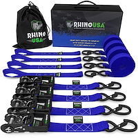 HDKIT-4PK-BLU Heavy Duty Ratchet Tie-Downs [1.600 in. x 8 ft., Blue, Set of 4]