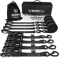 HD-RATCHETKIT-4PK Heavy Duty Ratchet Tie-Downs [1.600 in. x 8 ft., Black, Set of 4]