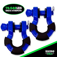 SUPERSHACK-BLU 8 Ton Super Shackles [Blue, Set of 2]