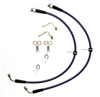 FORD-MUSTANGFRTS-17-CLR Stainless Brake Hose Kit for 2005-2014 Ford Mustang (Exc. Shelby GT500), Front Only [Clear]
