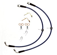FORD-MUSTANGFRTS-17-YE Stainless Brake Hose Kit for 2005-2014 Ford Mustang (Exc. Shelby GT500), Front Only [Yellow]