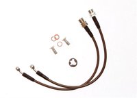FORD-MUSTANG-10-CLR Stainless Brake Hose Kit for 1987-1993 Ford Mustang, w/ 94-04 Front Calipers (Front Only) [Clear]