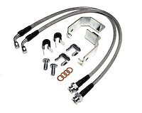 BHK-LIGHT-9904FRT-CLR Stainless Brake Hose Kit for 1999-2004 Ford F-150 Lightning, Front Only [Clear]