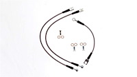 FORD-MUSTANG-9-CHAR Stainless Brake Hose Kit 1987-1993 Ford Mustang, w/94-04 Front Calipers [Charcoal]
