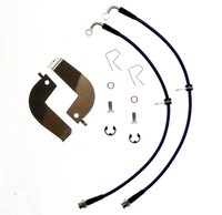 FORD-MUSTANGREARS-18-RE Stainless Brake Hose Kit for 1999-2004 Ford Mustang Cobra, Rear Only [Red]
