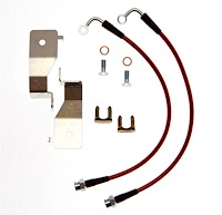 FORD-MUSTANGREARS-19-BLK Stainless Brake Hose Kit for 1994-1995 Ford Mustang, Rear Only [Black]