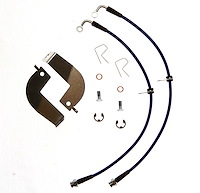 FORD-MUSTANGREARS-18-BLK Stainless Brake Hose Kit for 1999-2004 Ford Mustang Cobra, Rear Only [Black]