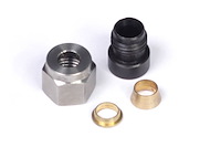 HT-010810 1/4 in. Mild Steel Weld-On Kit, Includes Nut and Ferrule