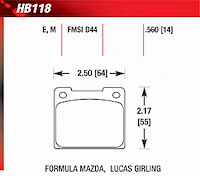 Blue 9012 Disk Brake Pads Formula Mazda, Lucas Girling