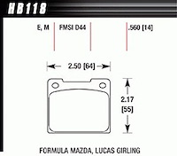 Disc Brake Pad Black w/0.560 Thickness