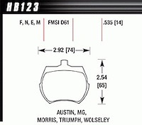 Disc Brake Pad Black w/0.535 Thickness