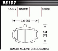 Disc Brake Pad Black w/0.580 Thickness