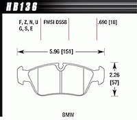 Disc Brake Pad HT-10 w/0.690 Thickness