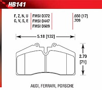 DTC-60 Disk Brake Pads Audi, Ferrari, Porsche, Stoptech